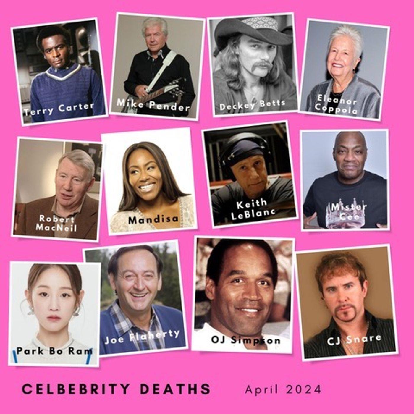 Notable Celebrities who Died in April, 2024 - Dead Celebs Podcast: The