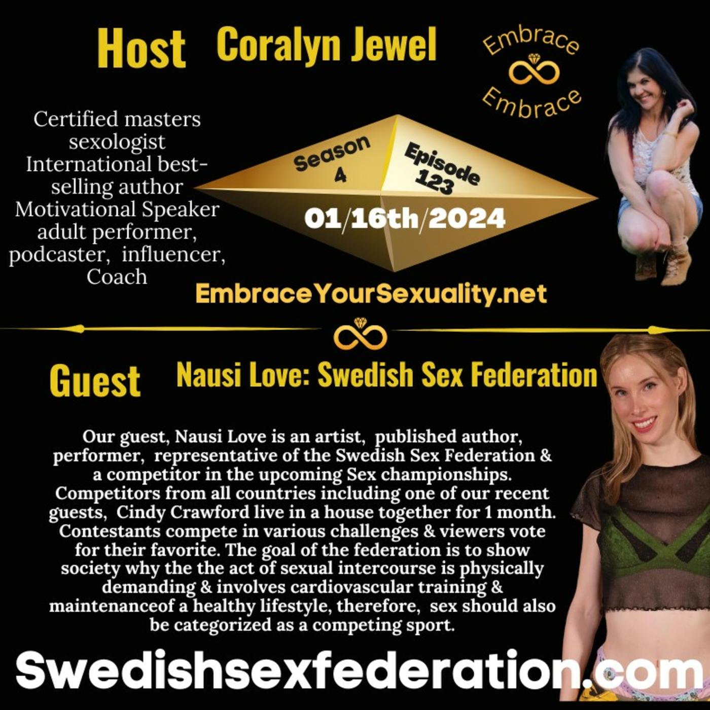 Nausi Love: Rep from the Swedish Sex Federation - Embrace hosted by Coralyn  Jewel (podcast) | Listen Notes