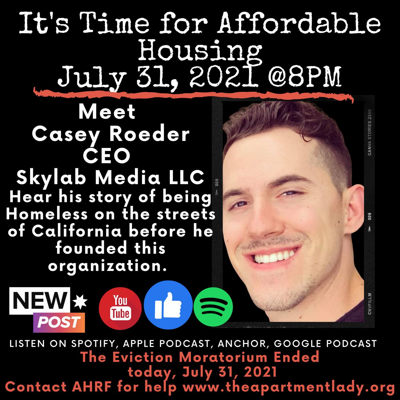 I've been Homeless! The Eviction Moratorium ended today, July 31st ...