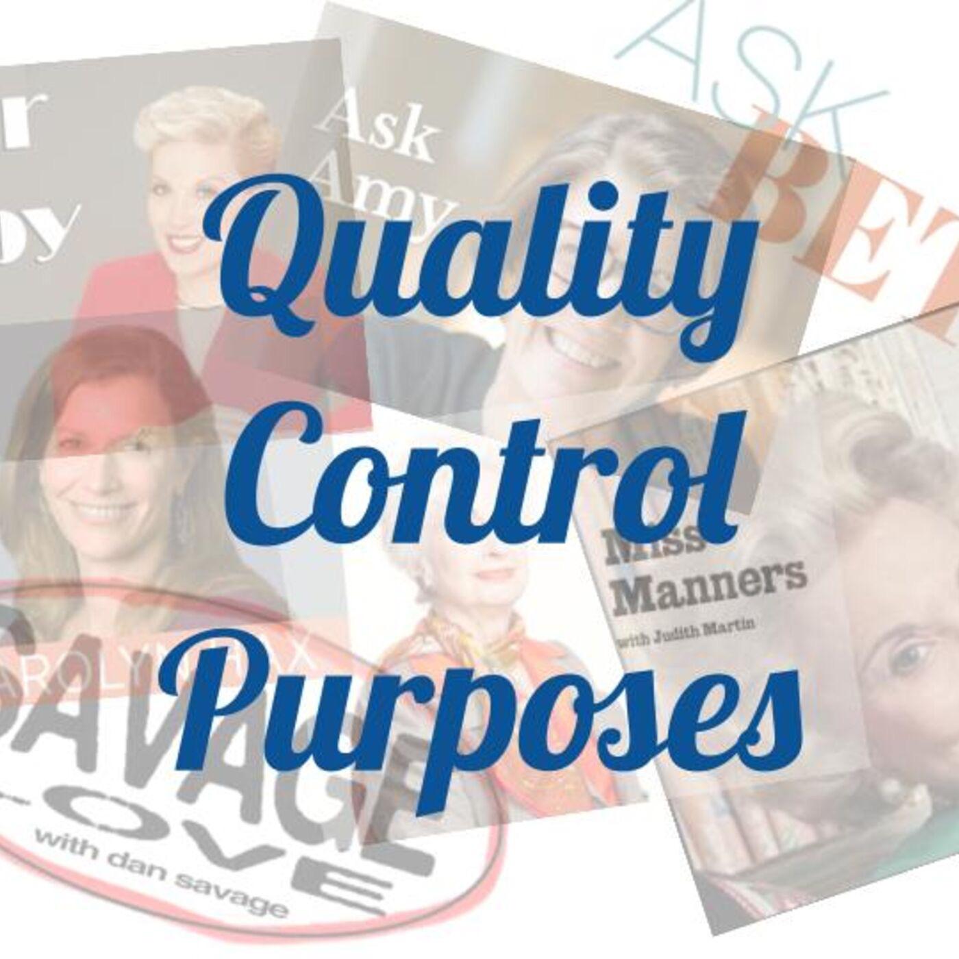 Quality Control Purposes (podcast) - Malcolm Fleschner | Listen Notes